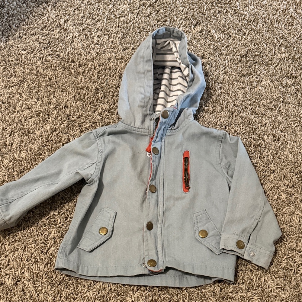 Chic Kids Light Blue Denim Jacket with Hood